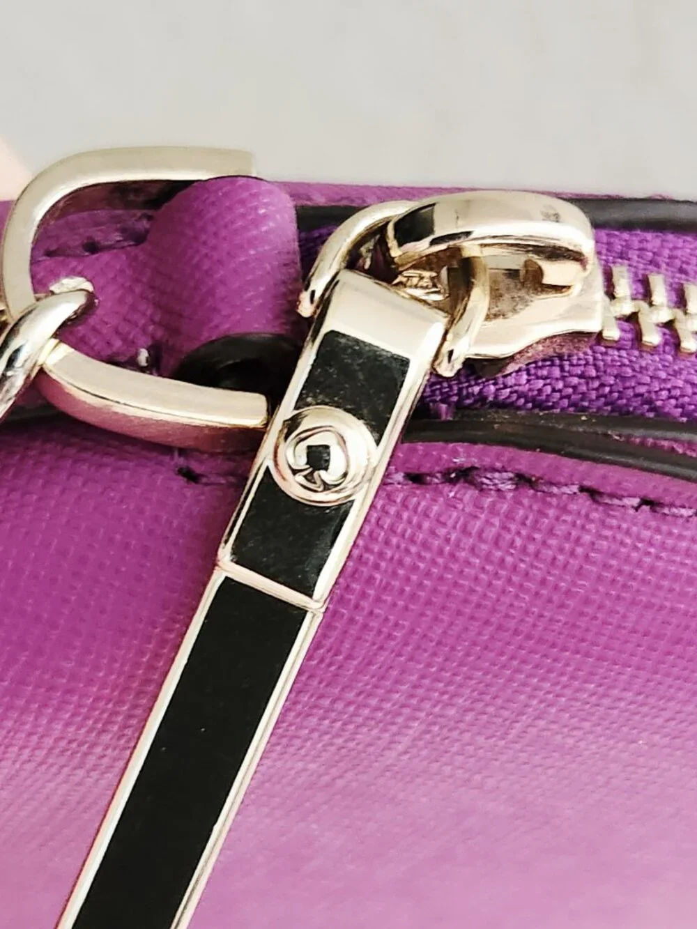 Euc Kate Spade NY Duo Glazed Leather Crossbody Bag Purse